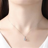 Necklace Gaurosa Woman Fantasy in Silver Zirconia SN0052 - SN0052